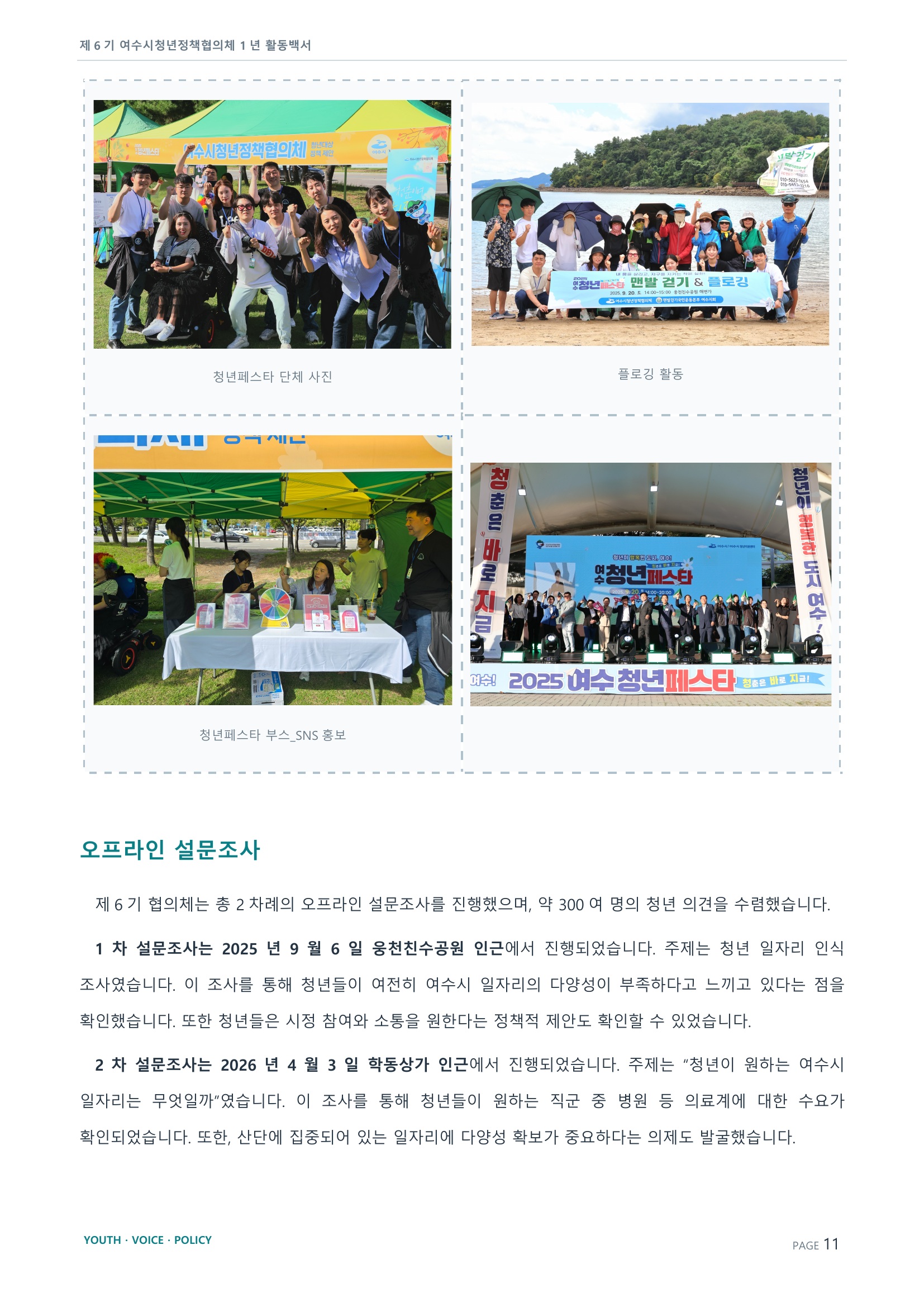 제6기 여수시청년정책협의체 활동백서 11페이지