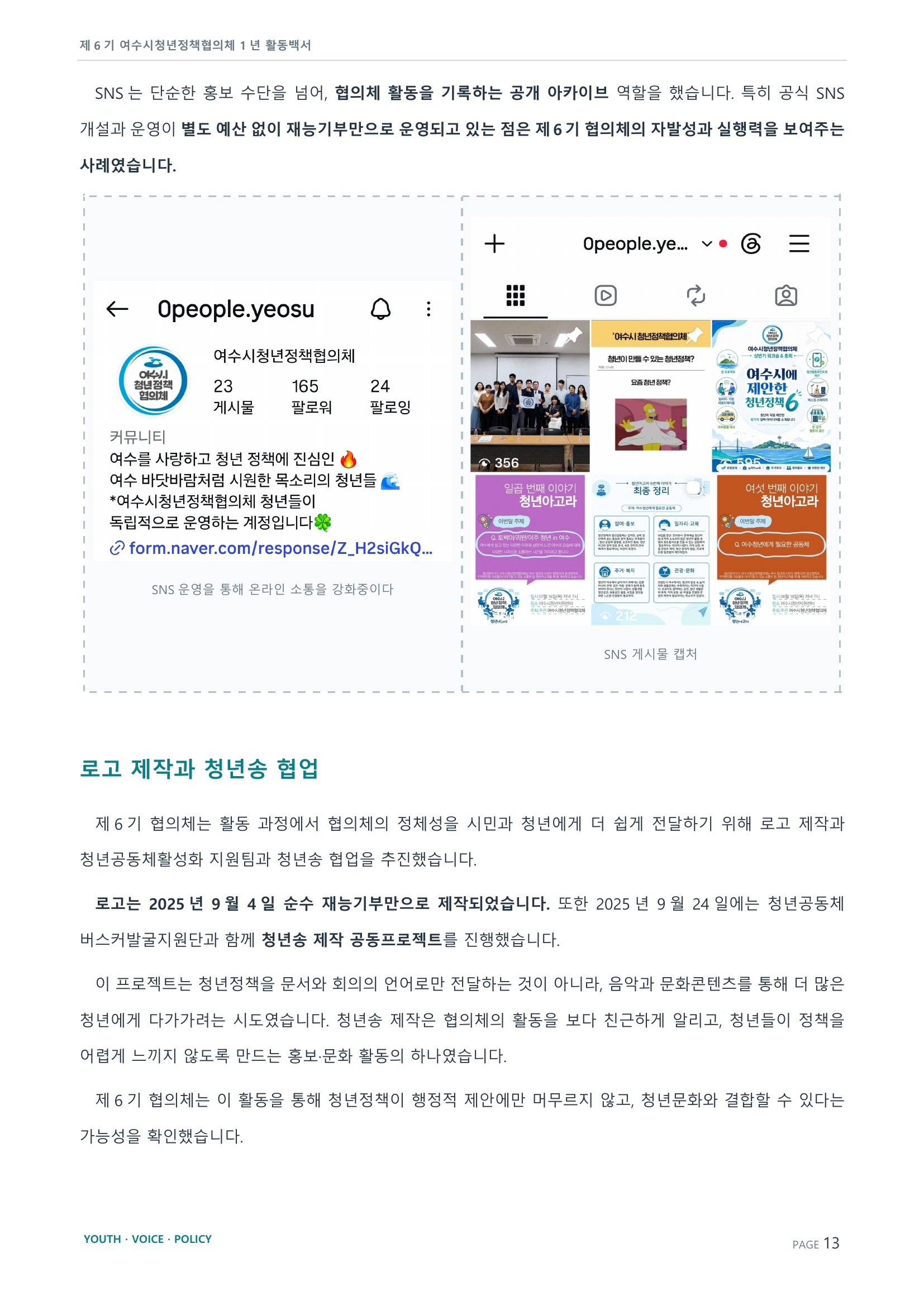 제6기 여수시청년정책협의체 활동백서 13페이지