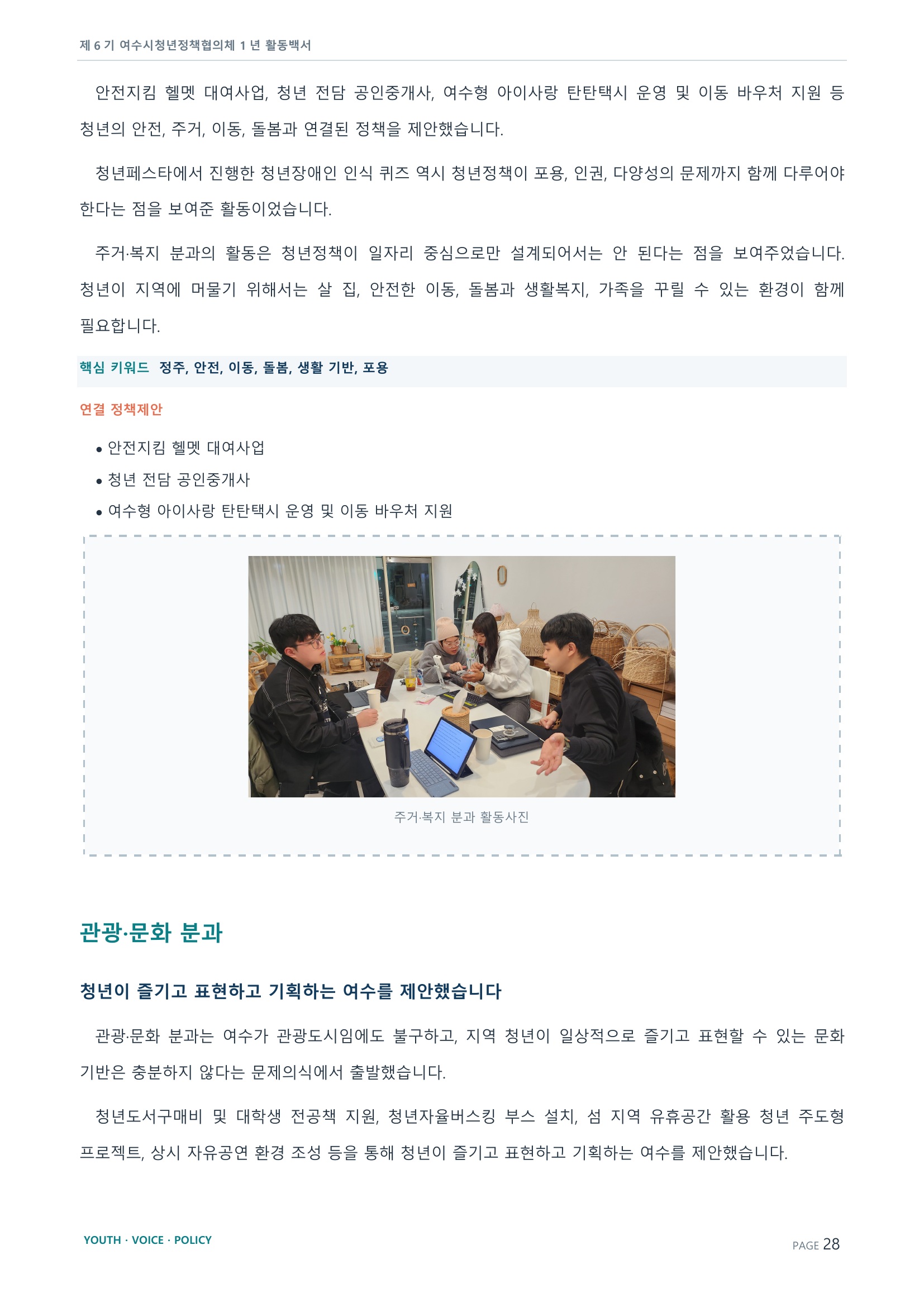 제6기 여수시청년정책협의체 활동백서 28페이지